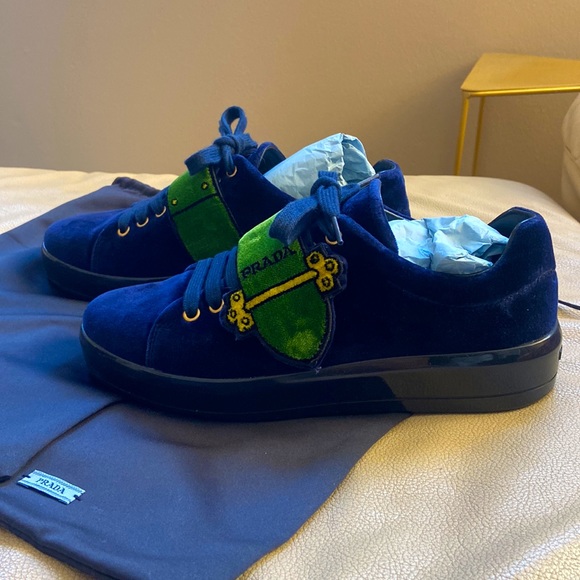 Prada Velvet Sneakers - Picture 2 of 7
